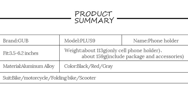 GUB uchwyt rowerowy na smartfon 3.5-6.2 cala ze regulacją i uniwersalnym klipem - Wianko - 2