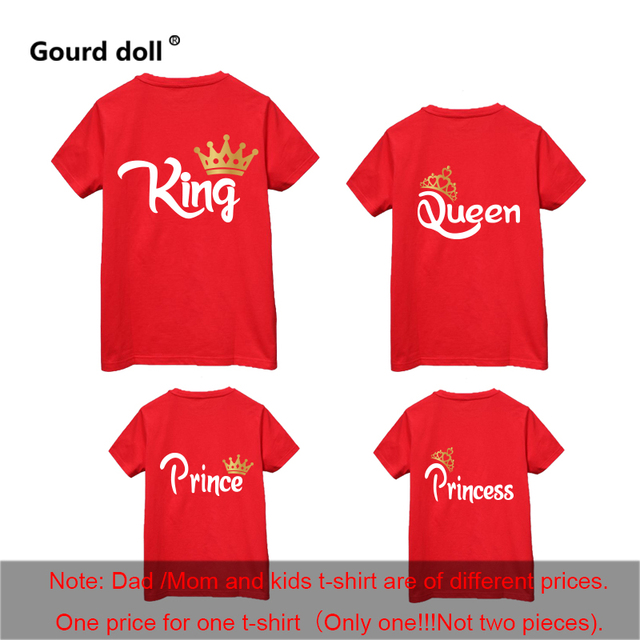 Królewski zestaw ubrań dla rodziny: pasujące koszulki z krótkim rękawem dla matki, ojca, córki, syna oraz dziecka - Wianko - 12