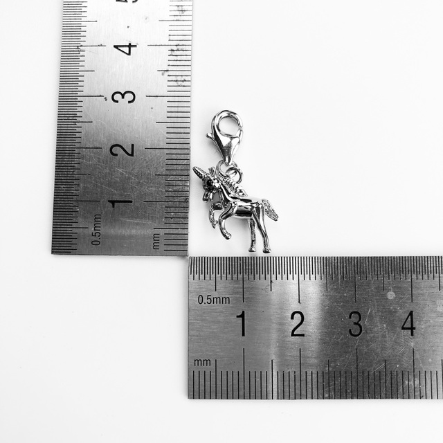 Nowoczesny wisiorek Jednorożec Koń Serce Charms z 925 srebra - idealny prezent dla kobiet i dziewczyn - Wianko - 8