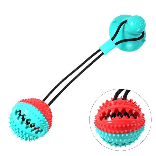 Zabawka interaktywna dla psów - piłka z przyssawką do żucia i czyszczenia zębów - Wianko - 21