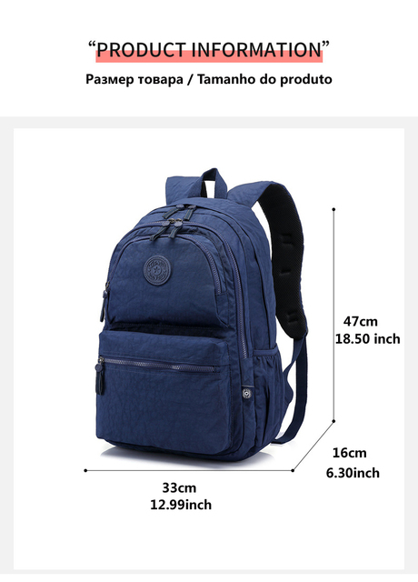 Plecak dla dziewczynek i nastolatek Famous Travel - nylon, torby szkolne, miejsce na 15.6-calowy laptop - Wianko - 8