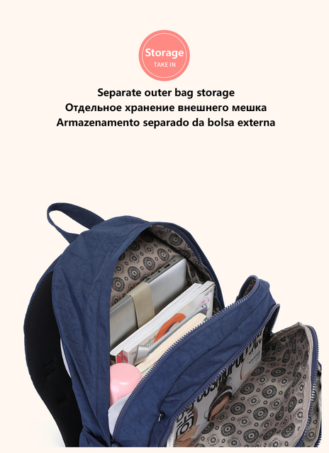 Plecak dla dziewczynek i nastolatek Famous Travel - nylon, torby szkolne, miejsce na 15.6-calowy laptop - Wianko - 15