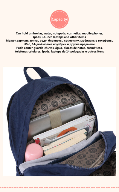 Plecak dla dziewczynek i nastolatek Famous Travel - nylon, torby szkolne, miejsce na 15.6-calowy laptop - Wianko - 13