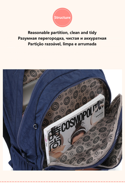 Plecak dla dziewczynek i nastolatek Famous Travel - nylon, torby szkolne, miejsce na 15.6-calowy laptop - Wianko - 14