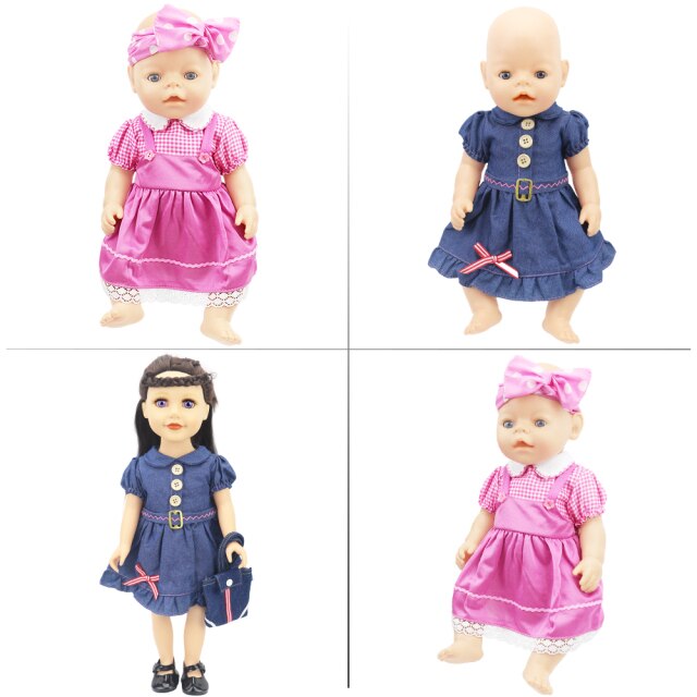 Lalka dla dzieci z ubrankami jednorożec sukienka/kombinezon, żywe 43 cm, Nenuco 35-42cm, odzież dla lalek - Wianko - 6