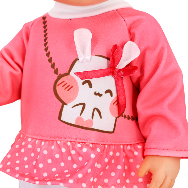 Lalka dla dzieci z ubrankami jednorożec sukienka/kombinezon, żywe 43 cm, Nenuco 35-42cm, odzież dla lalek - Wianko - 22