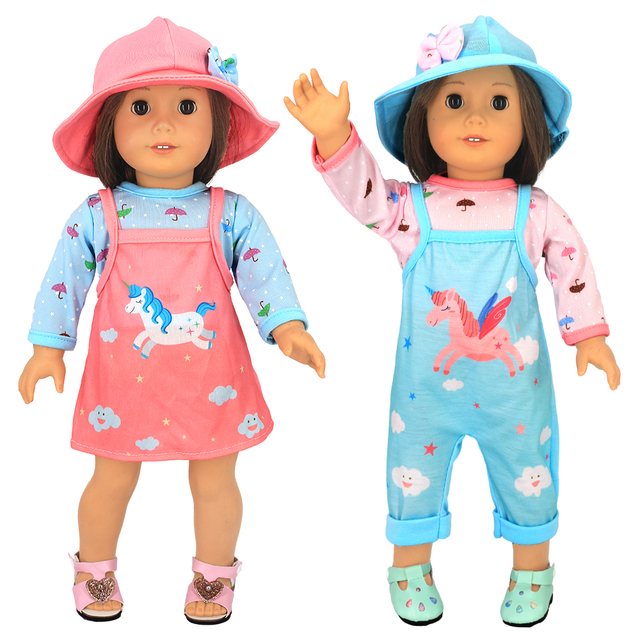 Lalka dla dzieci z ubrankami jednorożec sukienka/kombinezon, żywe 43 cm, Nenuco 35-42cm, odzież dla lalek - Wianko - 9