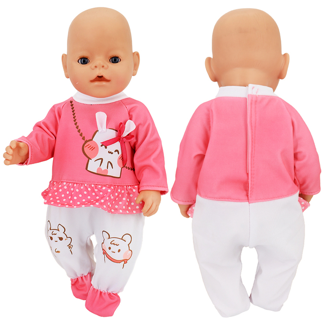 Lalka dla dzieci z ubrankami jednorożec sukienka/kombinezon, żywe 43 cm, Nenuco 35-42cm, odzież dla lalek - Wianko - 21