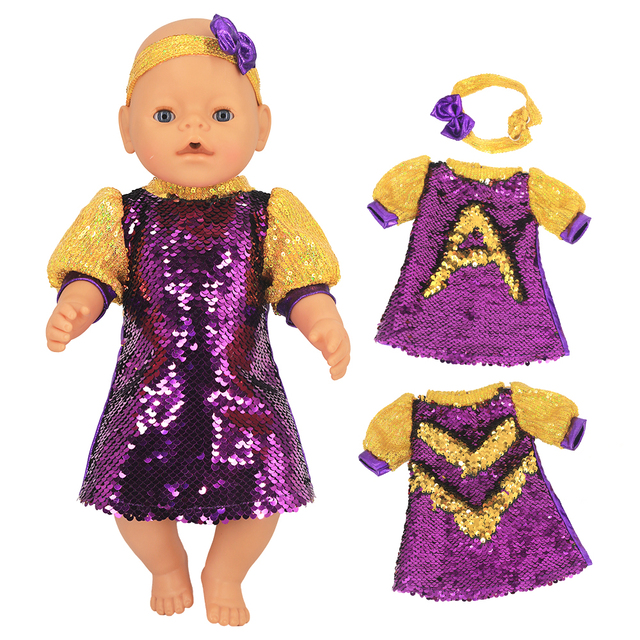 Lalka dla dzieci z ubrankami jednorożec sukienka/kombinezon, żywe 43 cm, Nenuco 35-42cm, odzież dla lalek - Wianko - 37