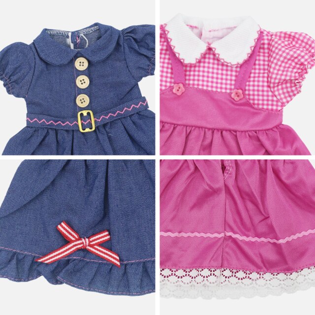 Lalka dla dzieci z ubrankami jednorożec sukienka/kombinezon, żywe 43 cm, Nenuco 35-42cm, odzież dla lalek - Wianko - 7