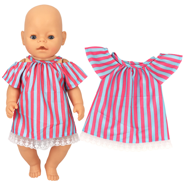 Lalka dla dzieci z ubrankami jednorożec sukienka/kombinezon, żywe 43 cm, Nenuco 35-42cm, odzież dla lalek - Wianko - 41