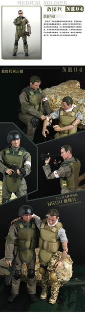 Figurka akcji 1/6 skala straż medyczna NB04 (uraz ratownictwa) wojskowy strój zabawkowa armia 12 Cal Model postaci - Wianko - 12