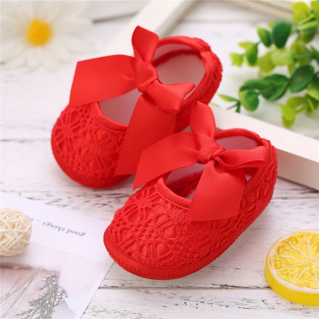 Nowy, miękka podeszwa buty dla niemowląt - Prewalker, letnie buciki dziewczęce z kokardką - Wianko - 8