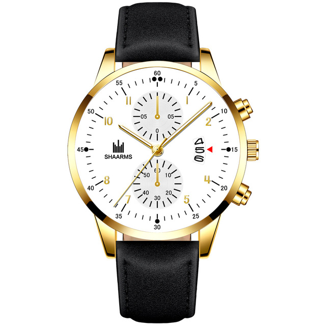 Zegarek męski analogowy kwarcowy z luksusowym wzornictwem Casual Business, tarcza ze stopu i skórzany pasek - elegancki dodatek do męskiej stylizacji - Wianko - 8