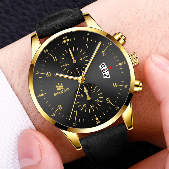 Zegarek męski analogowy kwarcowy z luksusowym wzornictwem Casual Business, tarcza ze stopu i skórzany pasek - elegancki dodatek do męskiej stylizacji - Wianko - 9