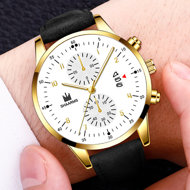 Zegarek męski analogowy kwarcowy z luksusowym wzornictwem Casual Business, tarcza ze stopu i skórzany pasek - elegancki dodatek do męskiej stylizacji - Wianko - 10