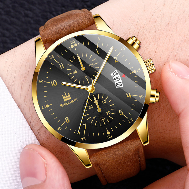 Zegarek męski analogowy kwarcowy z luksusowym wzornictwem Casual Business, tarcza ze stopu i skórzany pasek - elegancki dodatek do męskiej stylizacji - Wianko - 13