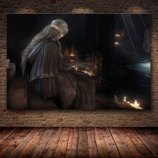 Obraz na płótnie Dark Souls 3 - Klasyczna gra, plakat Wall Art, charakter plakatów i druków dekoracyjnych do salonu, bez ramki - Wianko - 6