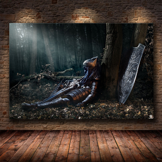 Obraz na płótnie Dark Souls 3 - Klasyczna gra, plakat Wall Art, charakter plakatów i druków dekoracyjnych do salonu, bez ramki - Wianko - 3