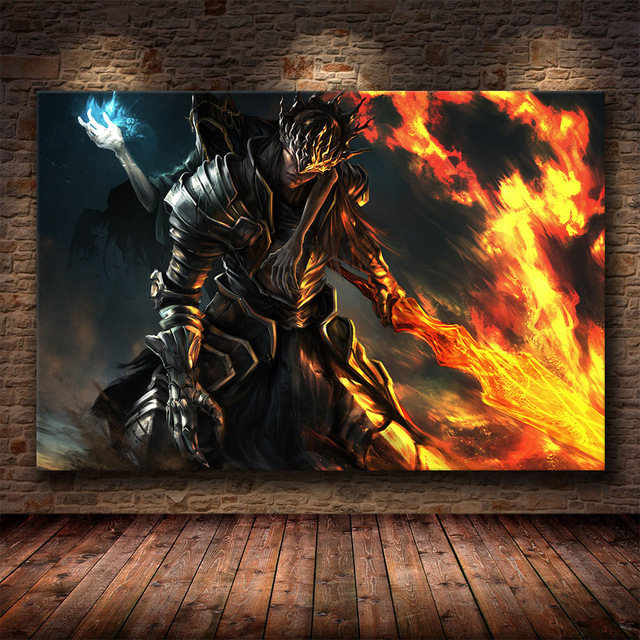 Obraz na płótnie Dark Souls 3 - Klasyczna gra, plakat Wall Art, charakter plakatów i druków dekoracyjnych do salonu, bez ramki - Wianko - 10