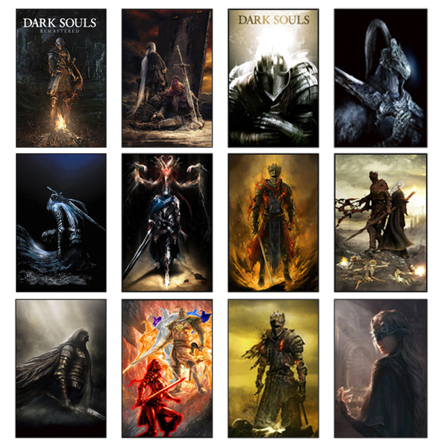 Obraz na płótnie Dark Souls 3 - Klasyczna gra, plakat Wall Art, charakter plakatów i druków dekoracyjnych do salonu, bez ramki - Wianko - 2