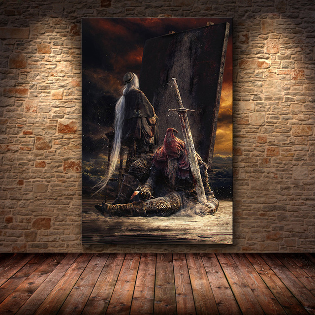 Obraz na płótnie Dark Souls 3 - Klasyczna gra, plakat Wall Art, charakter plakatów i druków dekoracyjnych do salonu, bez ramki - Wianko - 14