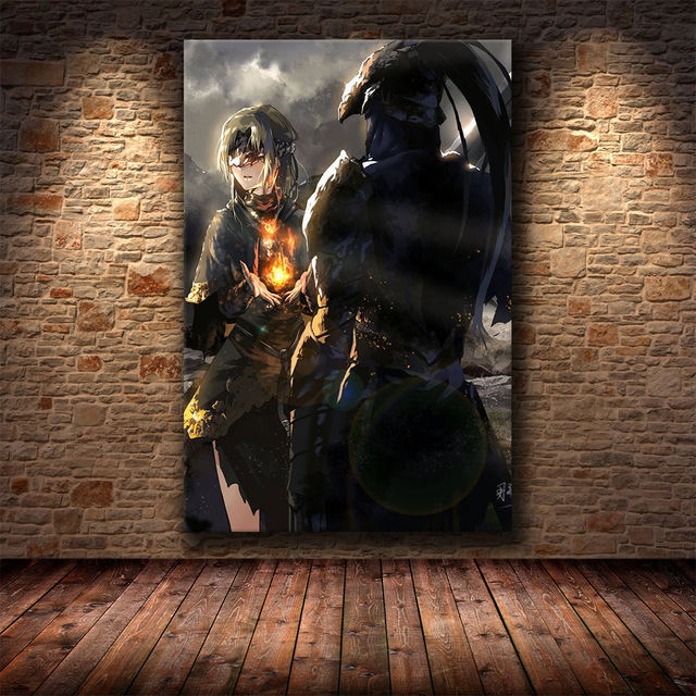 Obraz na płótnie Dark Souls 3 - Klasyczna gra, plakat Wall Art, charakter plakatów i druków dekoracyjnych do salonu, bez ramki - Wianko - 9