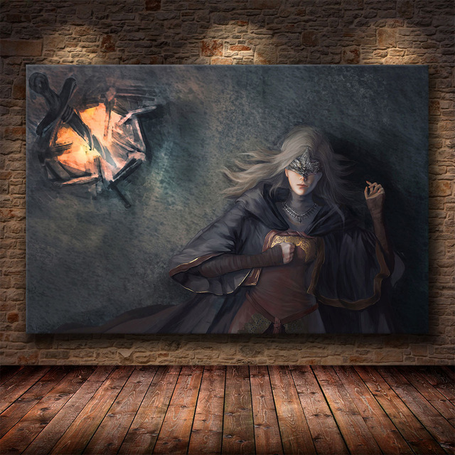 Obraz na płótnie Dark Souls 3 - Klasyczna gra, plakat Wall Art, charakter plakatów i druków dekoracyjnych do salonu, bez ramki - Wianko - 7