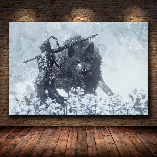 Obraz na płótnie Dark Souls 3 - Klasyczna gra, plakat Wall Art, charakter plakatów i druków dekoracyjnych do salonu, bez ramki - Wianko - 12