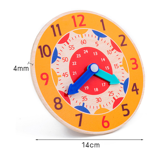 Drewniane puzzle zegar Montessori dla dzieci - nauka kalendarza, czasu i zegara - Wianko - 8