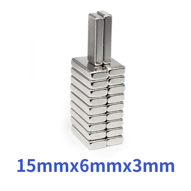 10/20/50/100/150/200/400 sztuk mocnych magnesów neodymowych N35 o wymiarach 15x6x3mm - Wianko - 4