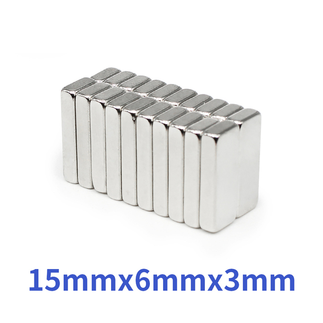 10/20/50/100/150/200/400 sztuk mocnych magnesów neodymowych N35 o wymiarach 15x6x3mm - Wianko - 3