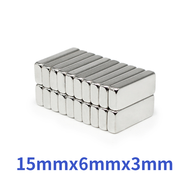 10/20/50/100/150/200/400 sztuk mocnych magnesów neodymowych N35 o wymiarach 15x6x3mm - Wianko - 6