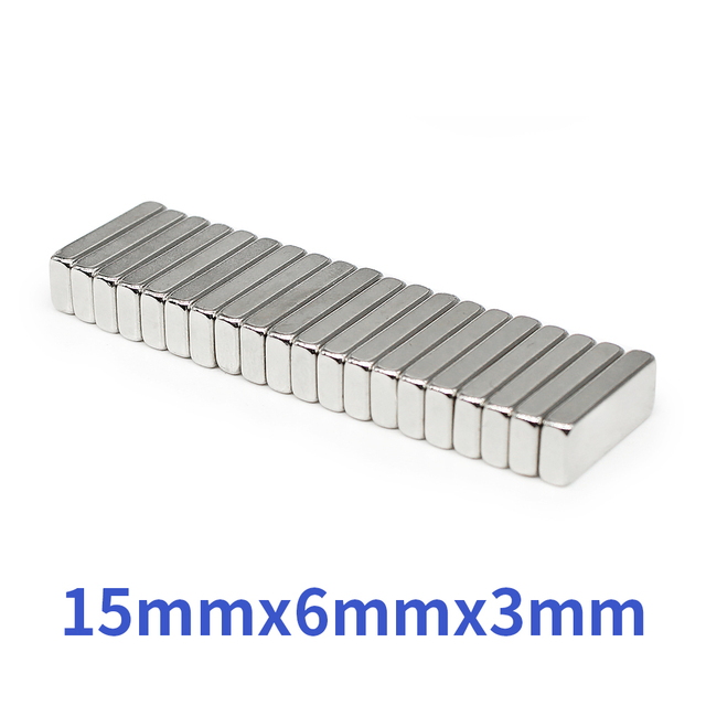 10/20/50/100/150/200/400 sztuk mocnych magnesów neodymowych N35 o wymiarach 15x6x3mm - Wianko - 5