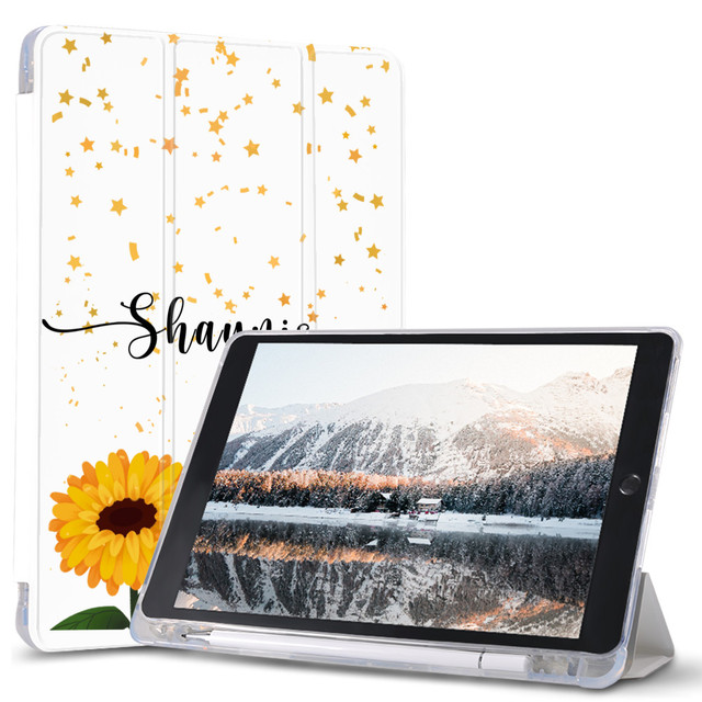 Obudowa na tablet iPad 10.9 cala, 8 generacji 10.2 cala, 12.9 cala Pro 2018, Mini 4 5 - świeże kwiaty - Wianko - 4