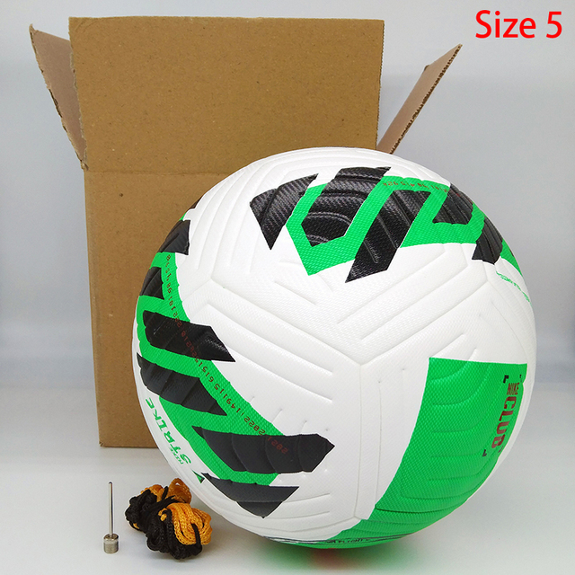 Piłka do piłki nożnej meczowa 2021/2022 rozmiar 5, wysokiej jakości, zielona, bezszwowa, z niestandardowym logo zespołu i nazwą - Wianko - 8