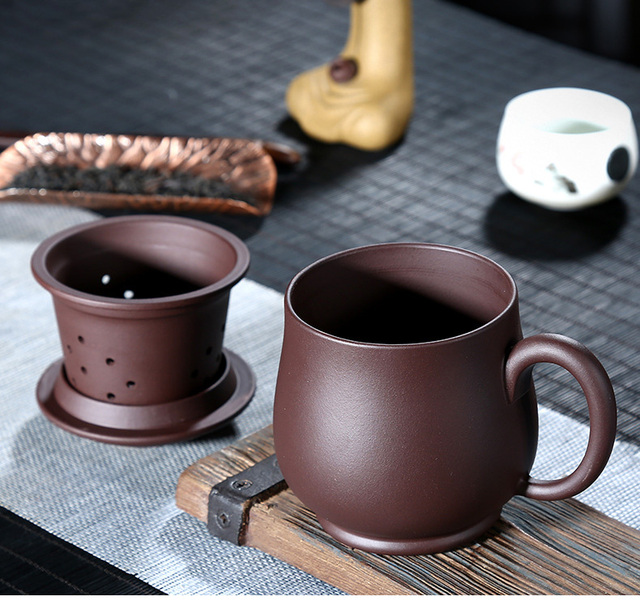 Kubki do herbaty ceramiczne YiXing Zi Sha o pojemności 470 ml: serwis Hand Made, styl retro, tradycyjna chińska herbata, biuro - Wianko - 17