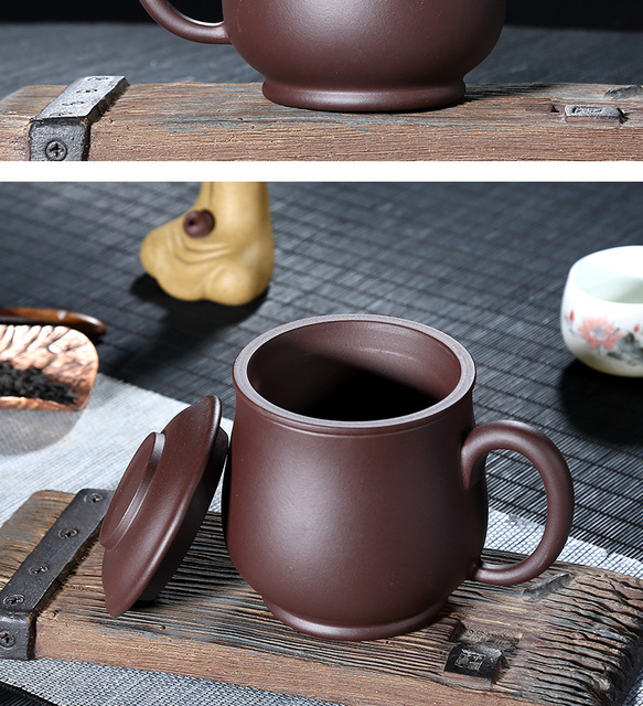 Kubki do herbaty ceramiczne YiXing Zi Sha o pojemności 470 ml: serwis Hand Made, styl retro, tradycyjna chińska herbata, biuro - Wianko - 25