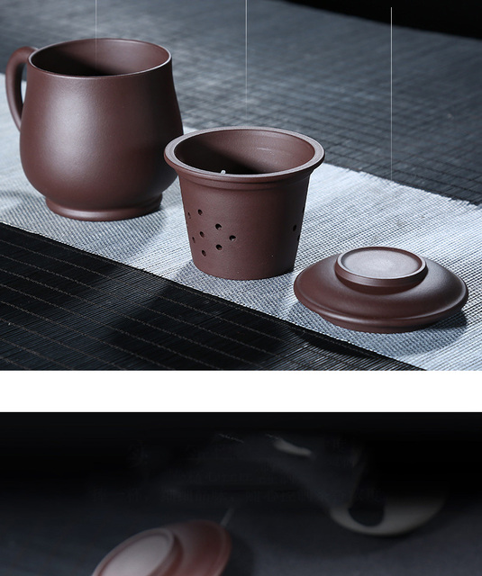Kubki do herbaty ceramiczne YiXing Zi Sha o pojemności 470 ml: serwis Hand Made, styl retro, tradycyjna chińska herbata, biuro - Wianko - 12