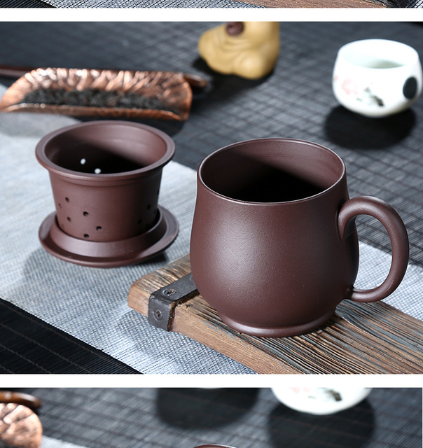 Kubki do herbaty ceramiczne YiXing Zi Sha o pojemności 470 ml: serwis Hand Made, styl retro, tradycyjna chińska herbata, biuro - Wianko - 26