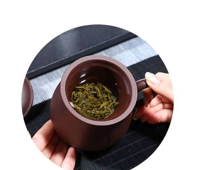 Kubki do herbaty ceramiczne YiXing Zi Sha o pojemności 470 ml: serwis Hand Made, styl retro, tradycyjna chińska herbata, biuro - Wianko - 14