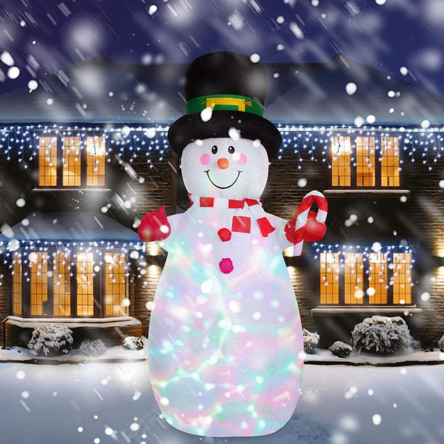 Nadmuchiwane bałwanki z pingwinem - oświetlane dekoracje świąteczne na zewnątrz - Wianko - 30