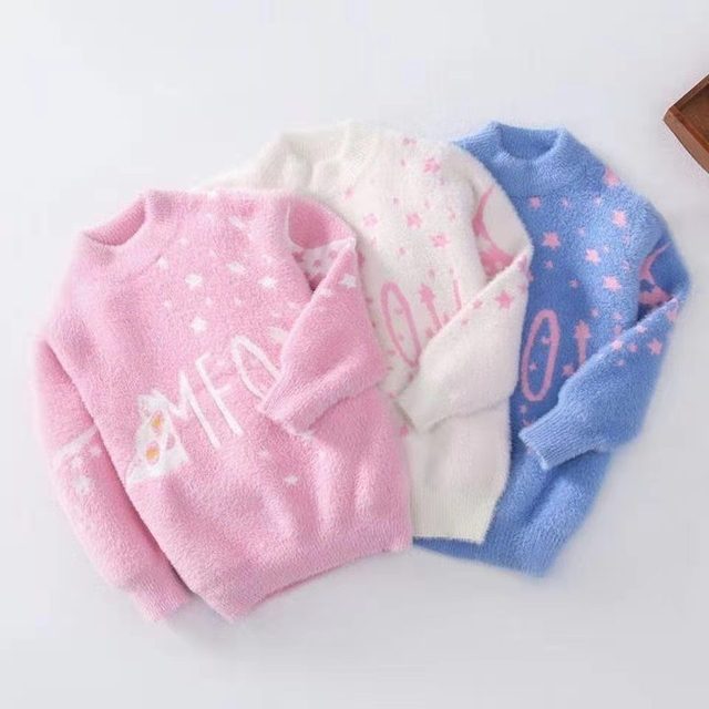 Nowy sweter dziecięcy zimowy, dla dziewczyny, zagęszczany, ciepły, na jesień i zimę - Wianko - 9