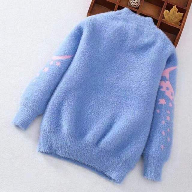 Nowy sweter dziecięcy zimowy, dla dziewczyny, zagęszczany, ciepły, na jesień i zimę - Wianko - 8