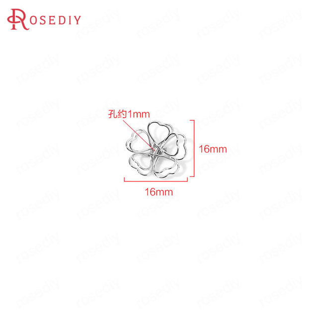 Wisiorek 6 sztuk 15mm 25mm 31mm 24K złoty kolor mosiądz 3D drut kwiat Charms wysokiej jakości diy ocena biżuteria - Wianko - 7