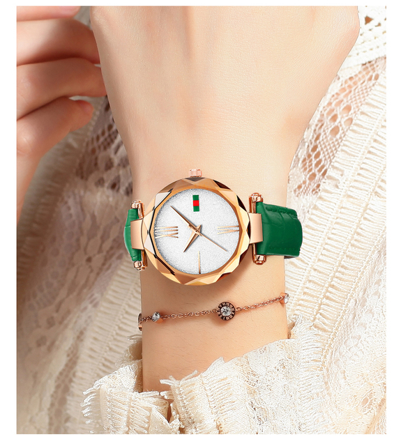 Zegarek damski CHENXI luksusowy, wodoodporny, skórzany, kwarcowy, różowe złoto - Wianko - 3