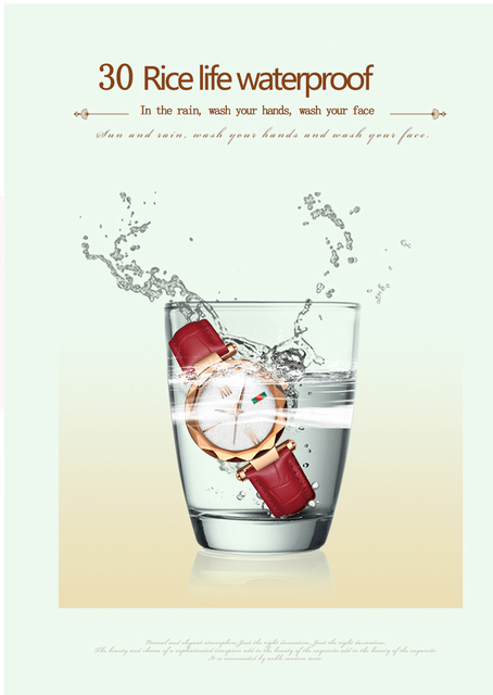 Zegarek damski CHENXI luksusowy, wodoodporny, skórzany, kwarcowy, różowe złoto - Wianko - 10