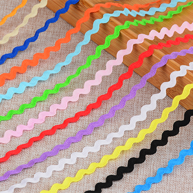 Wstążka poliestrowa 6mm Zig Zag 15m/lot do dekoracji DIY - Wianko - 1