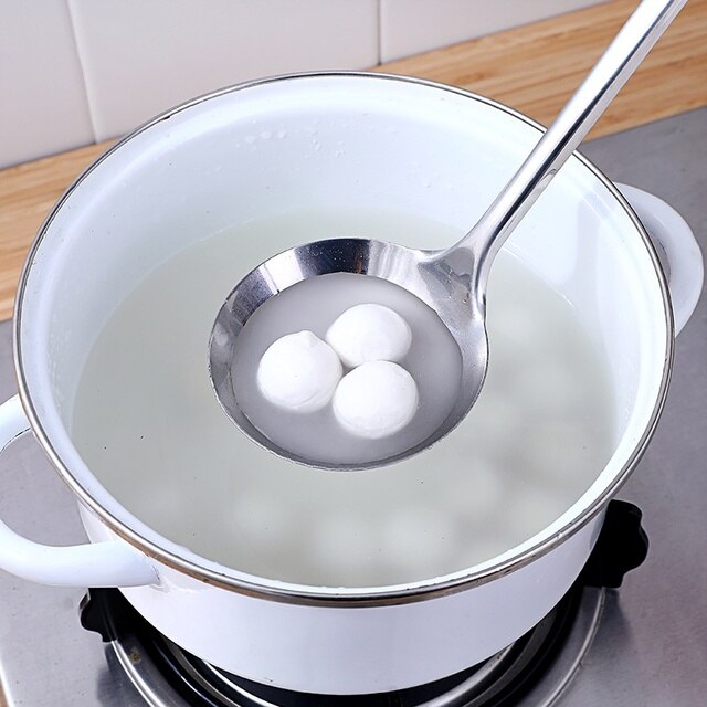 Długa rączka sitko kuchenne łyżka łopatka do zupy ze stali nierdzewnej - Wianko - 10