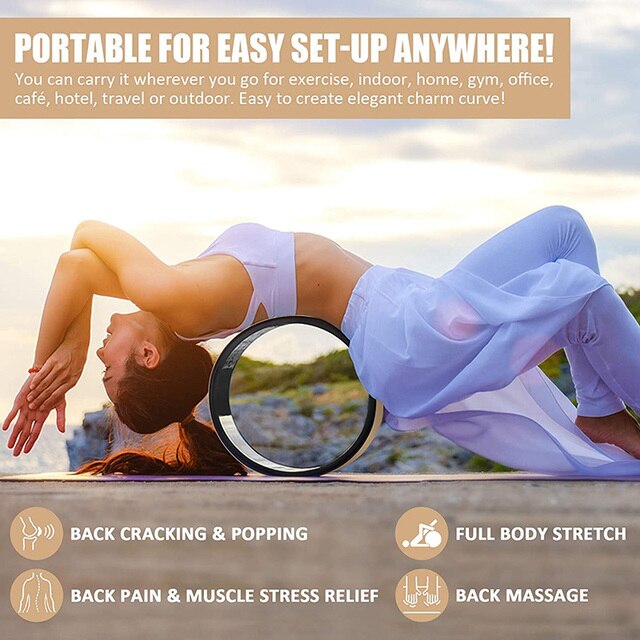 Obręcz do jogi z masażem dla kręgosłupa, treningu i kulturystyki - Profesjonalny sprzęt Fitness TPE dla kształtowania talii - Wianko - 11